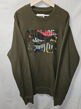 Billionair Boys Club Olive Crewneck Graphic Sweatshirt sz XL